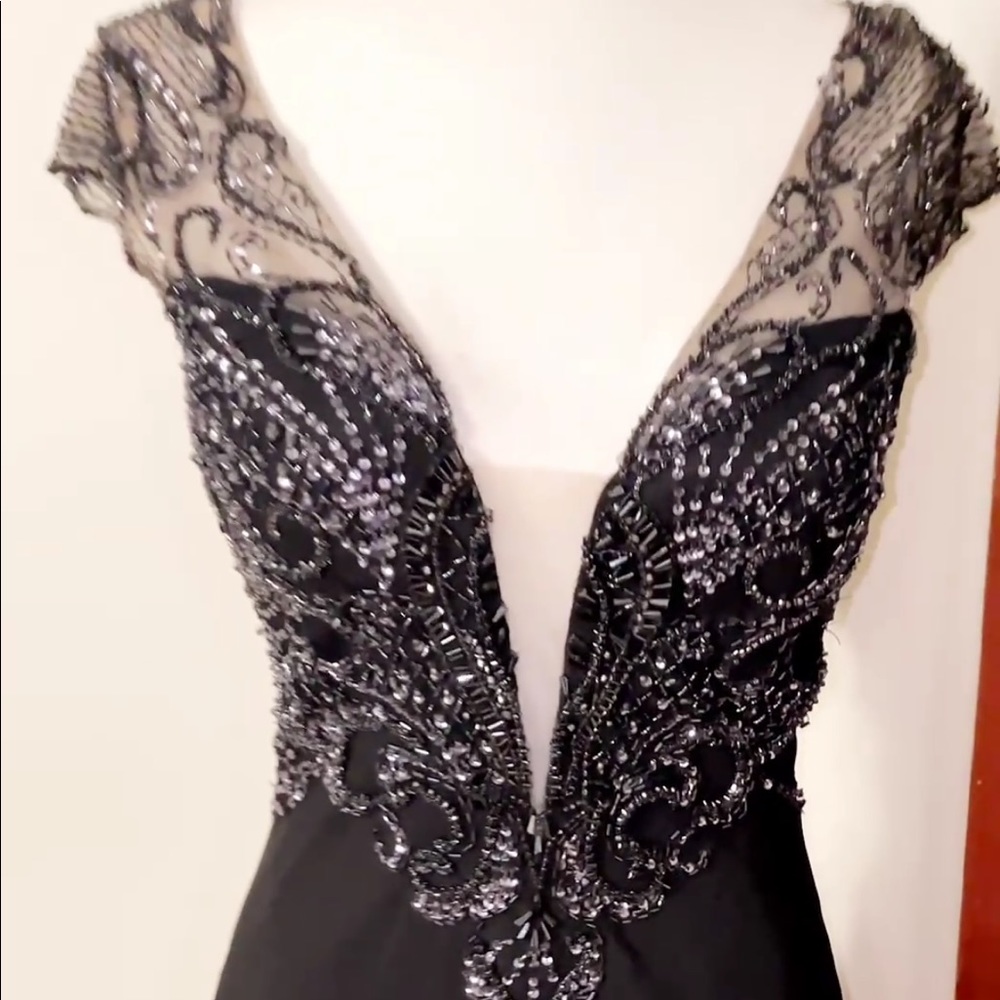 Black prom dress/ evening gown/ formal dress